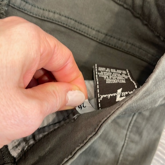 7 for all mankind army green cargo JEANS SIZE 26 - Picture 3 of 5